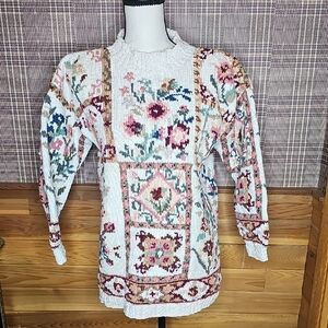 Tiara International White Knit Sweater